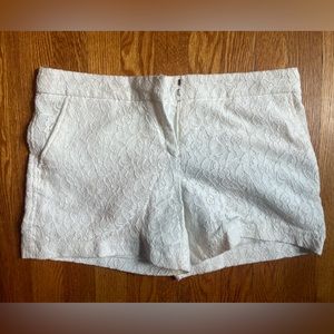 Women’s white lace shorts